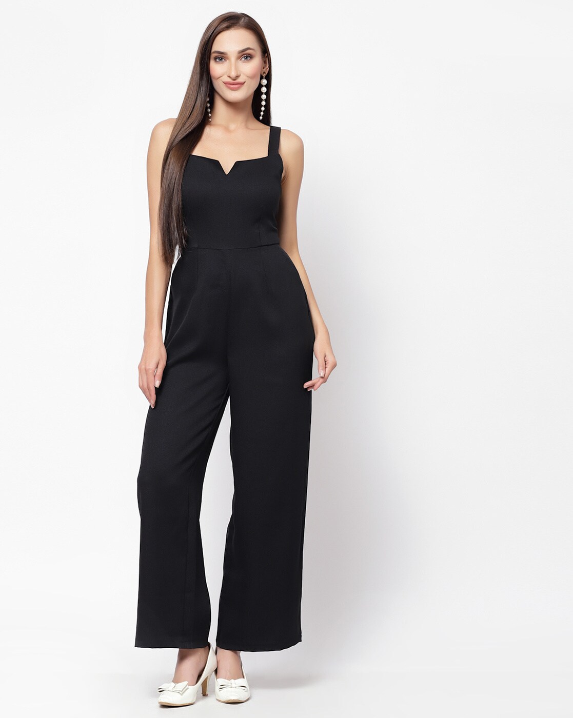 womens black overall jumpsuit