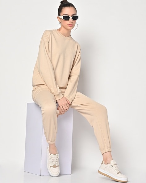 Oversized best sale beige joggers