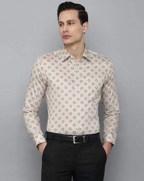 Louis Philippe Printed Slim Fit Shirt