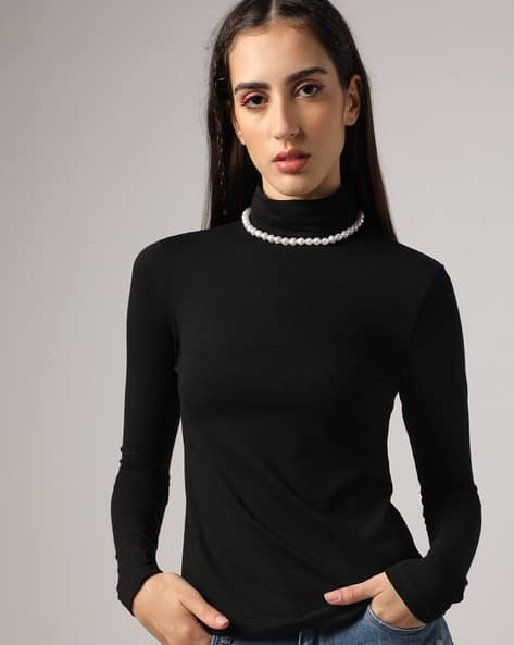 Knitted Turtleneck T-Shirt
