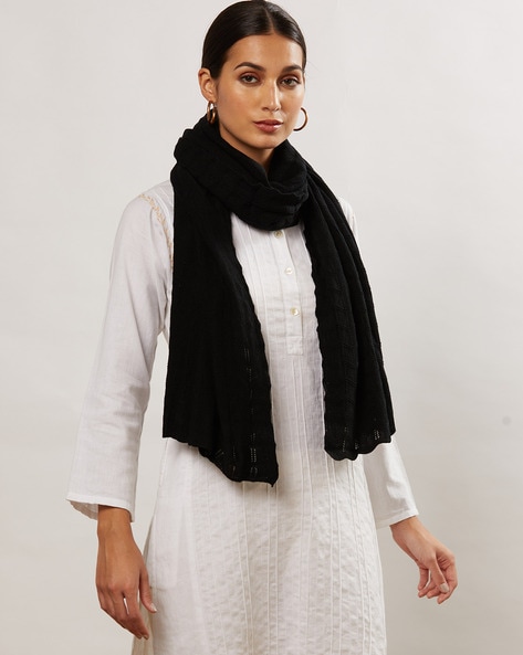 Women Pointelle-Knit Stole Price in India