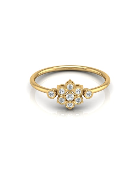 1CT Engagement Diamond ring 18K white gold 0.50ct small diamonds size -  Magnons