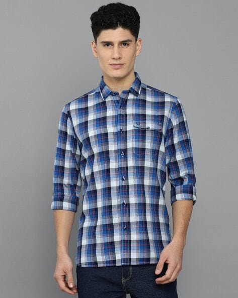 Allen Solly Cotton Checked Shirt for Men » Buy online from