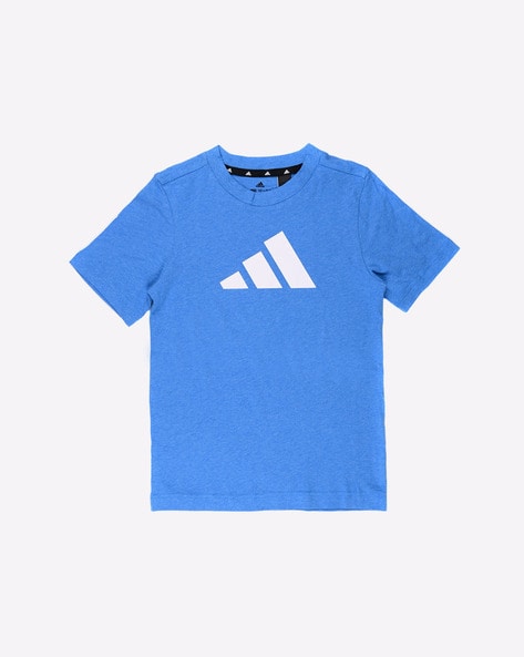 Adidas Kids Logo Print Round-Neck T-Shirt