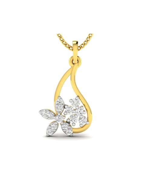 Yellow Gold Diamond-Studded Kashish Pendant