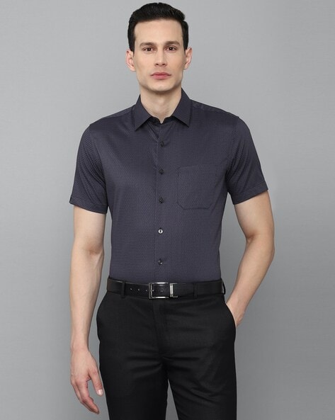 Louis Philippe Printed Slim Fit Shirt