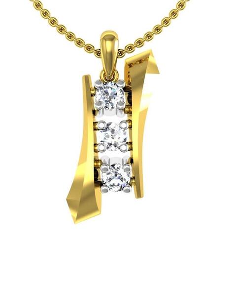 Avsar Yellow Gold Diamond-Studded Janavi Pendant