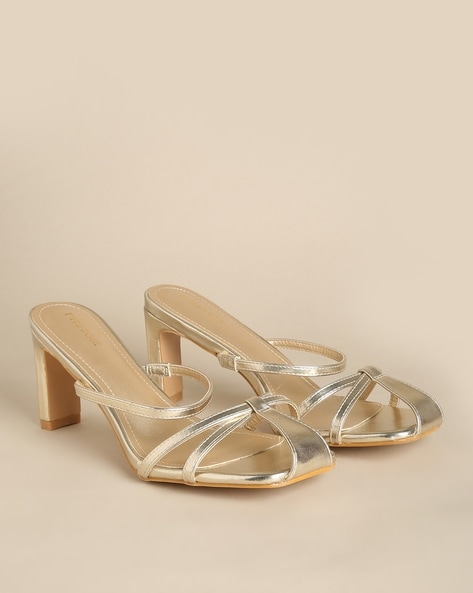 Light Gold Platform Sandals