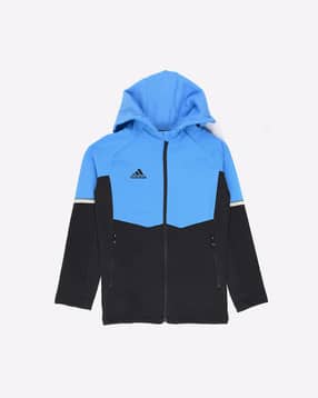 adidas kids B D4GMDY FZ HD Colourblock Zip-Front Hoodie-picture-12