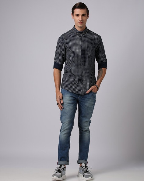 Cool Blue Jeans Combination Shirt Ideas For Men
