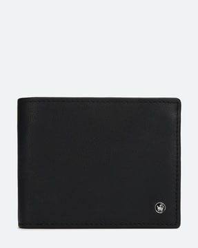 LOUIS PHILIPPE Textured Leather Bi-Fold Wallet For Men (Black, OS)