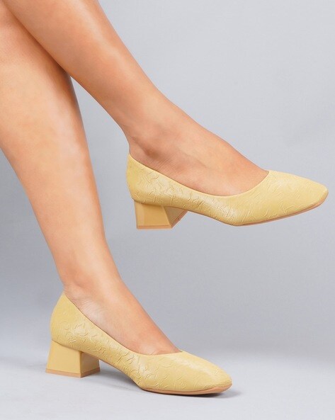 Buy Elle Yellow Block Heels Online at Best Prices in India - JioMart.