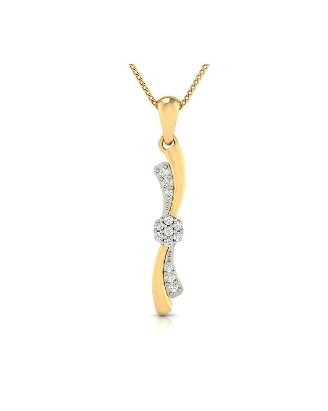 1 Carat 13 Diamond Necklace In Yellow Gold | Fascinating Diamonds