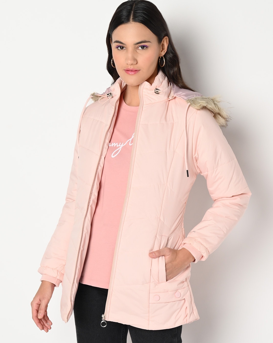 Buy Pink Jackets & Coats for Women by SPYKAR Online | Ajio.com