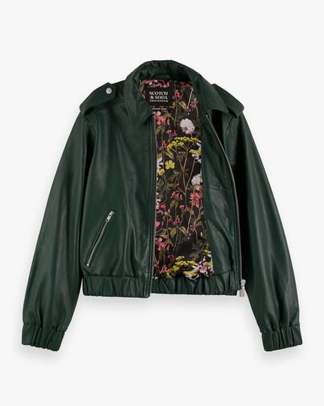 Leather Bomber Jacket