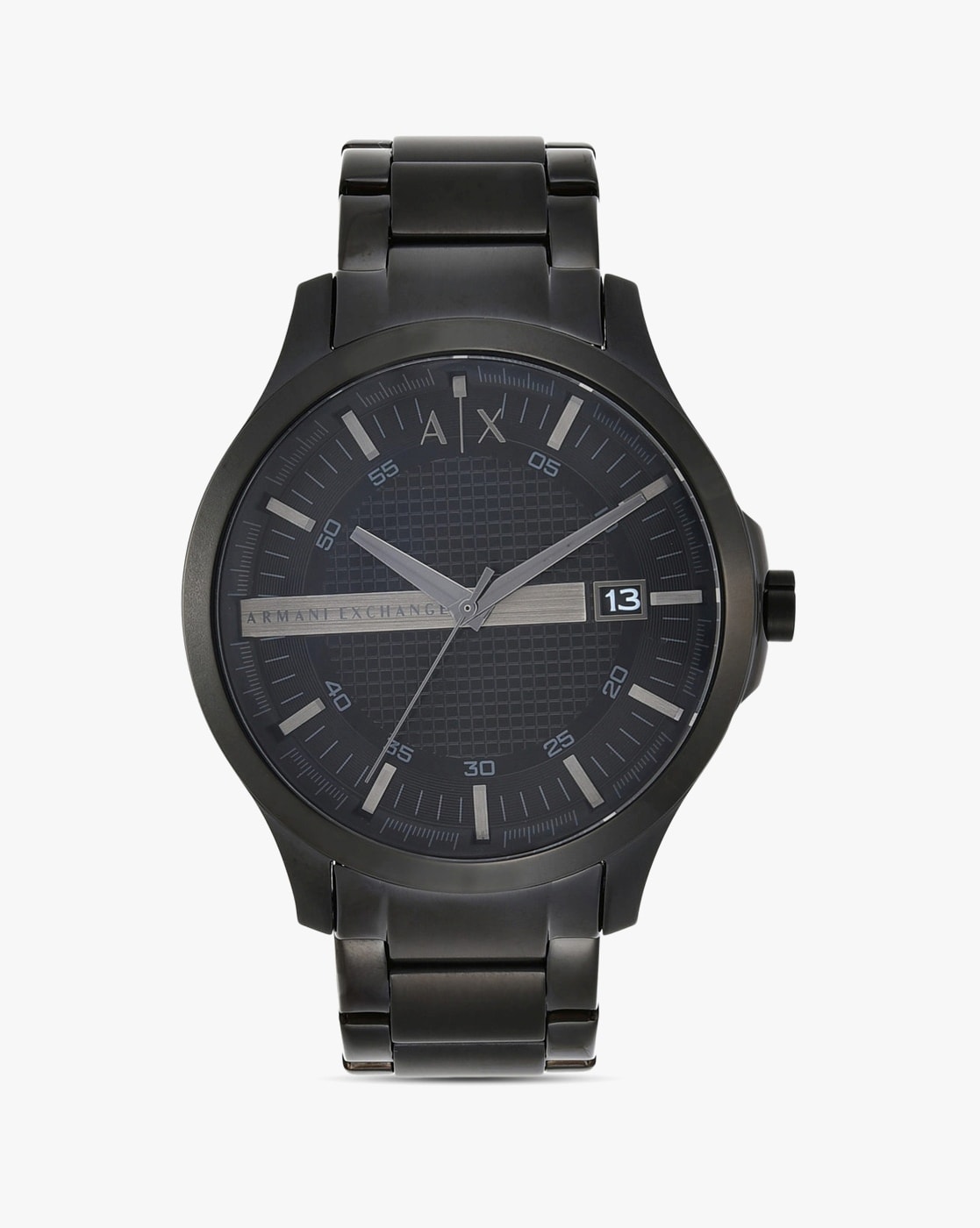 Armani exchange black metal on sale watch