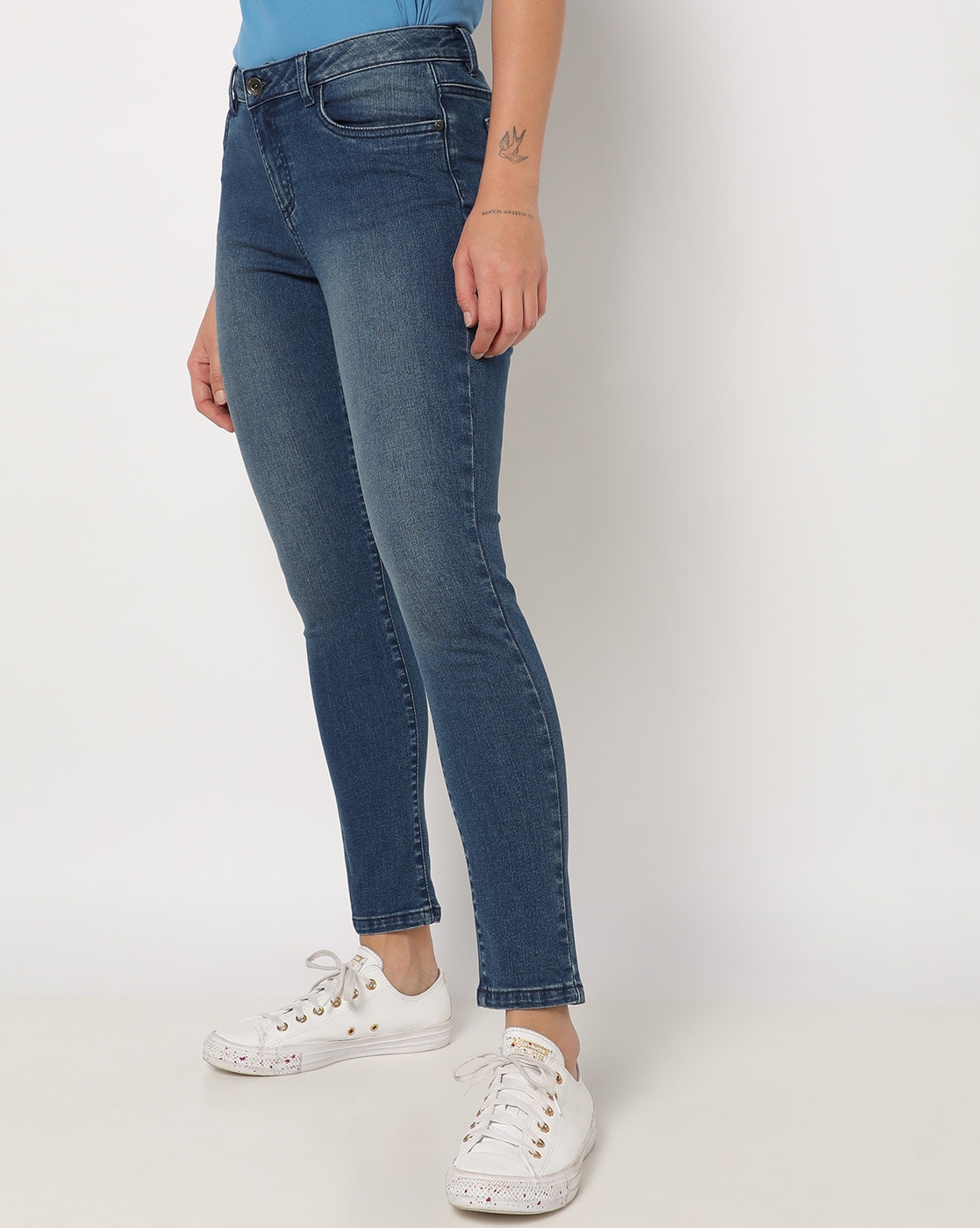 Buy Dark Blue Lycra Super Skinny Regular Length Jeans For Women-lmd.edu.vn