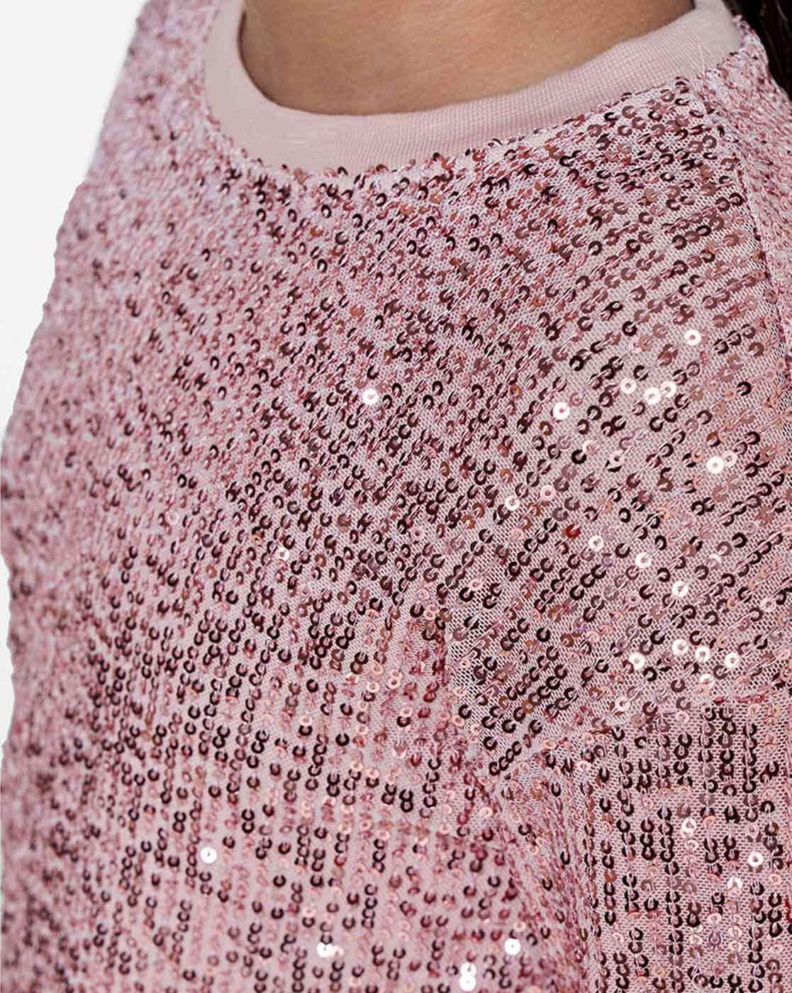 Pink top sequin sweater