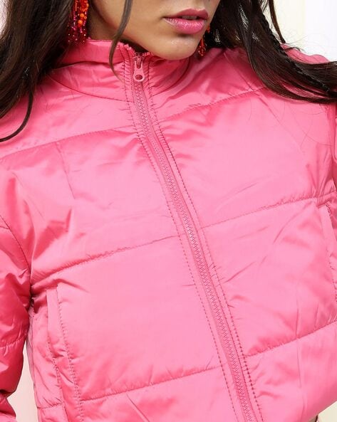 Shop Girls hooded Jacket flower printed jacket multi at Woollen Wear