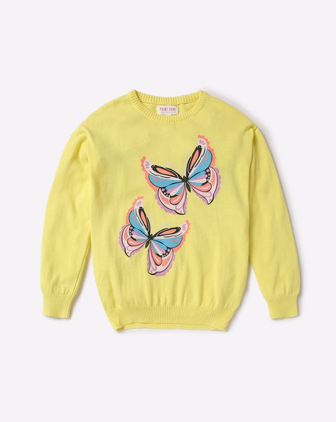 Sweater hot sale with butterfly