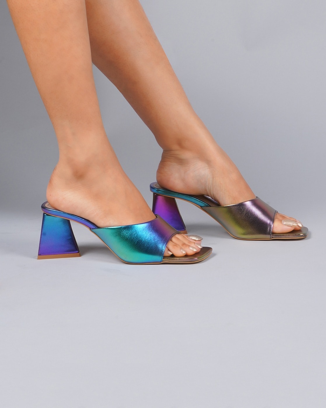 3D render style holographic shiny high heels shoe. Generative AI  illustration Stock Illustration | Adobe Stock