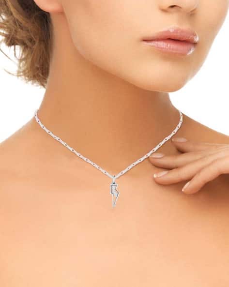Buy White Gold Necklaces Pendants for Women by Avsar Online