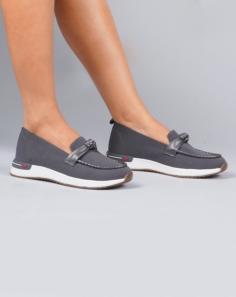 Women's gray slip hot sale on shoes