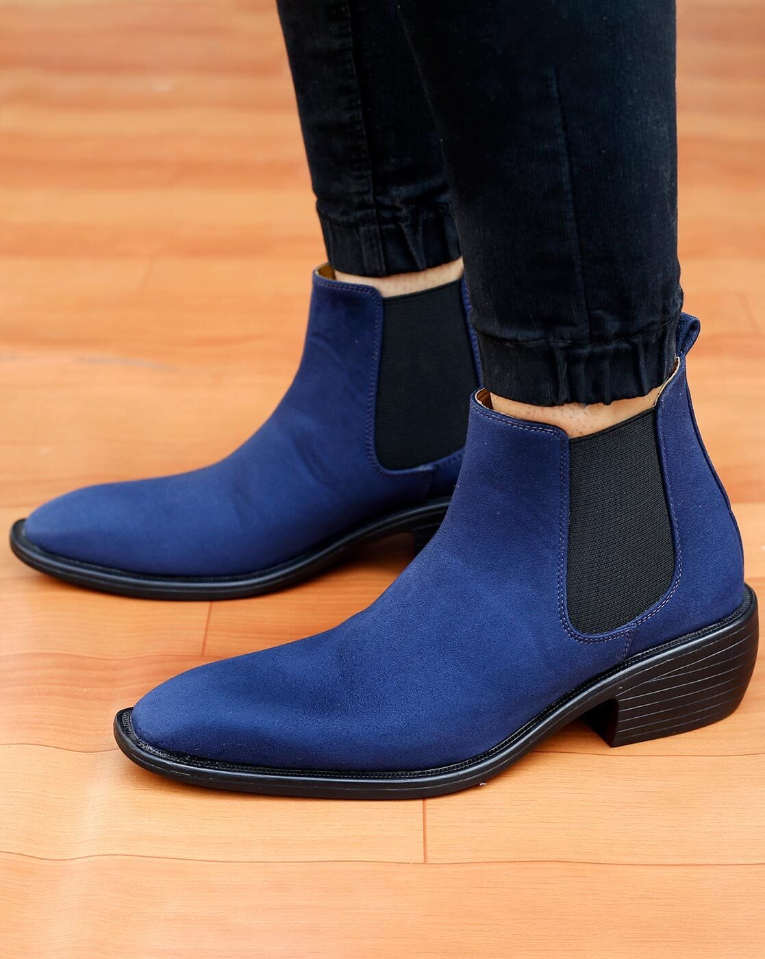 Mens navy blue hot sale chelsea boots