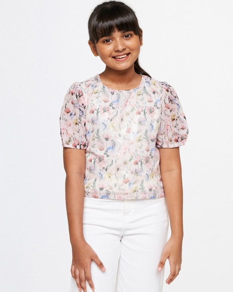 Floral tops for outlet girls