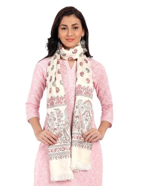 Wool Shawl with Paisley Woven Motifs Price in India
