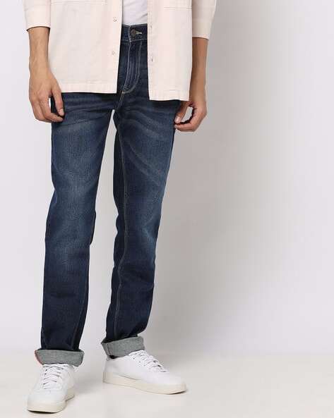 Men Mid-Wash Skinny Fit Jeans