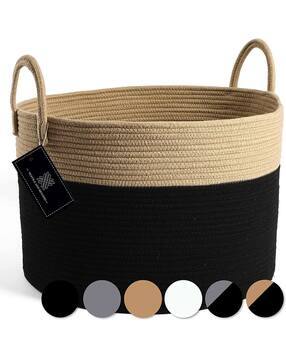 textile and beyond Foldable Wardrobe Cotton Mini Rope Laundry Basket-picture-38