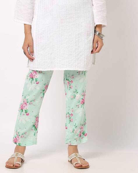 Women Mangalgiri Ankle-Length Pants with Insert Pockets