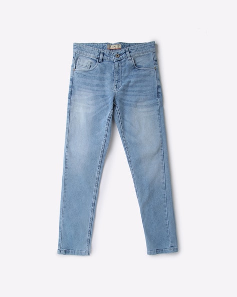 Stone-Wash Slim Fit Jeans