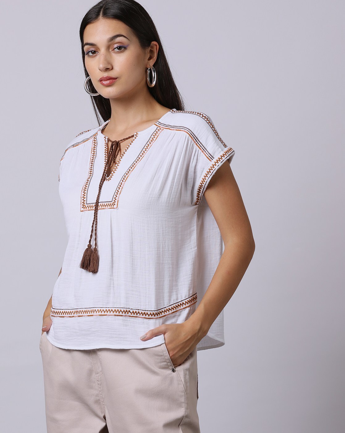 Buy White Tops for Women by Outryt Online