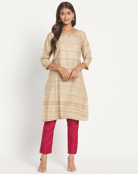 Mughal Print Tunic in Soft Cotton Voile Yellow – Indirookh