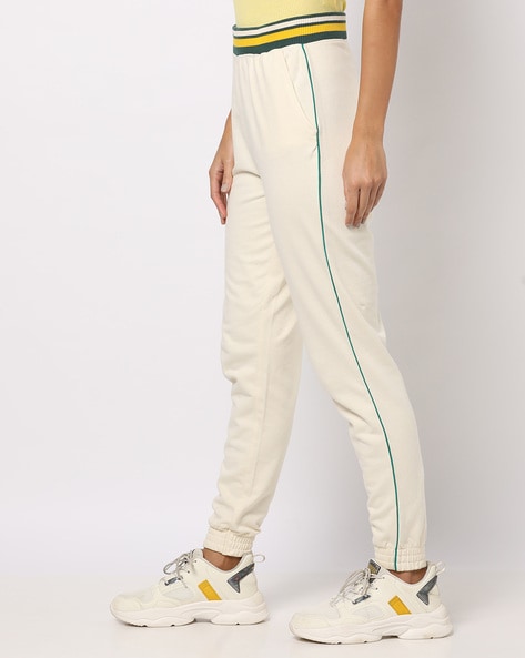 Buy Off-White Track Pants for Women by Teamspirit Online