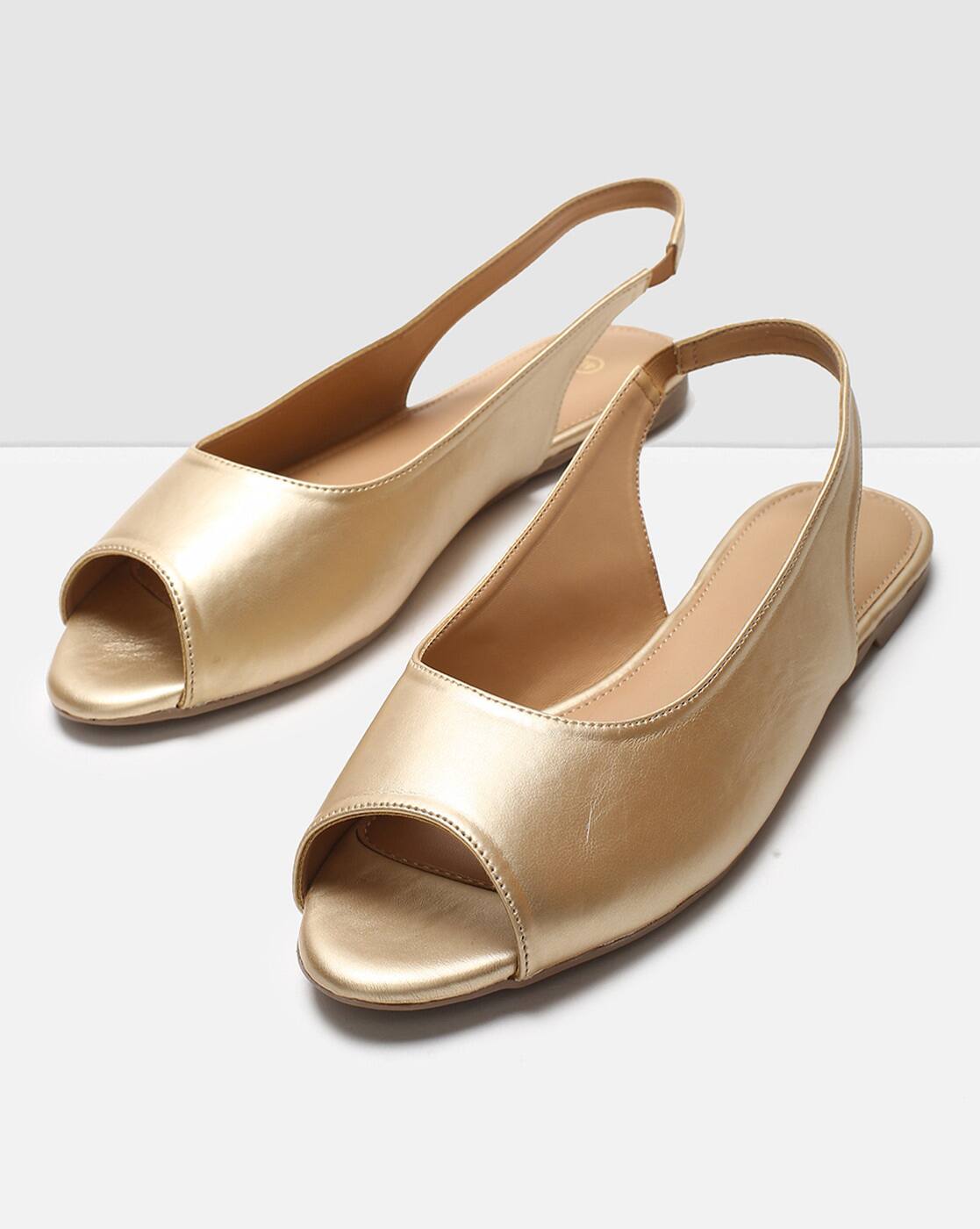 Buy Gold Flat Sandals for Women by max Online | Ajio.com