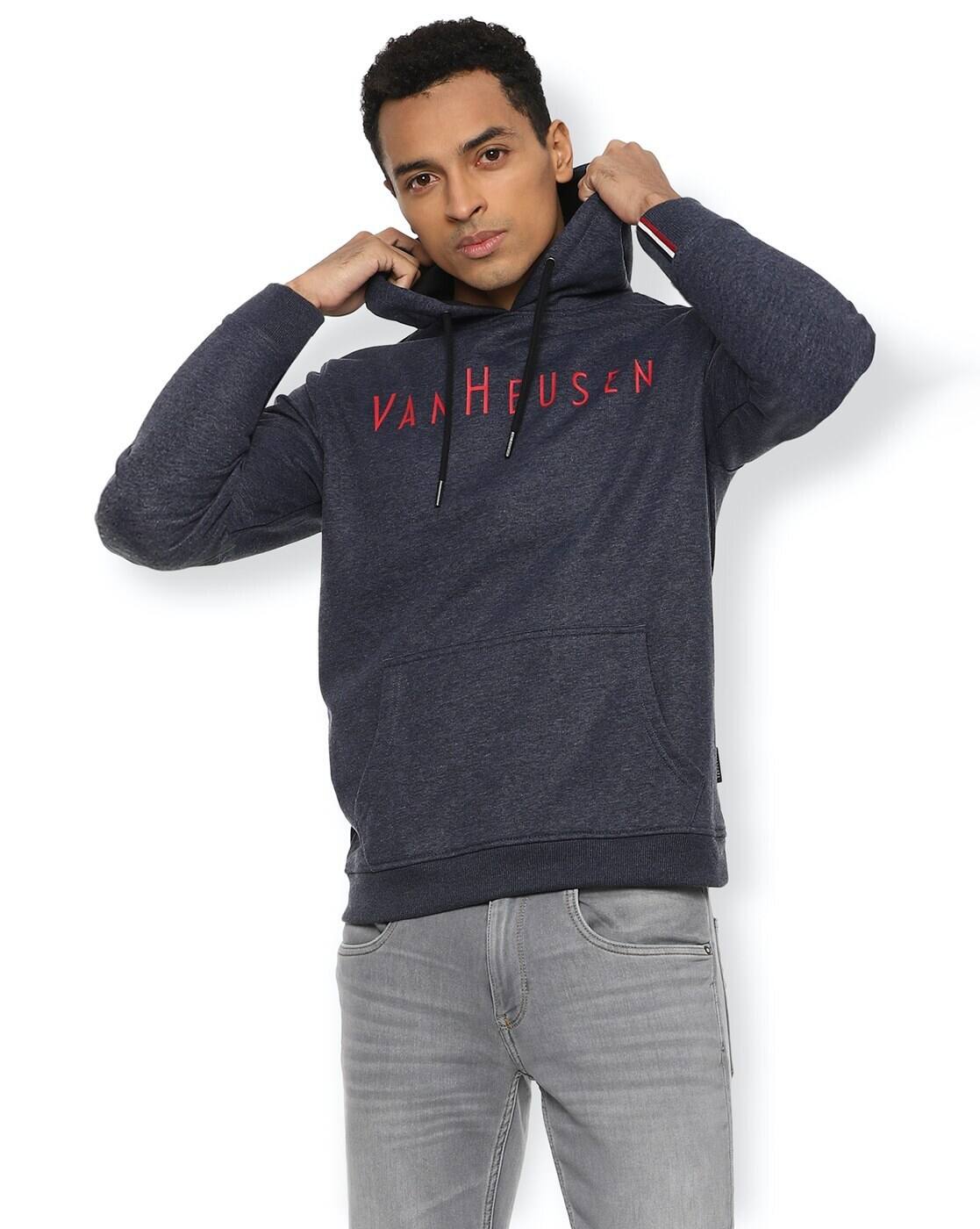 Buy Grey Sweatshirt u0026 Hoodies for Men by VAN HEUSEN Online | Ajio.com