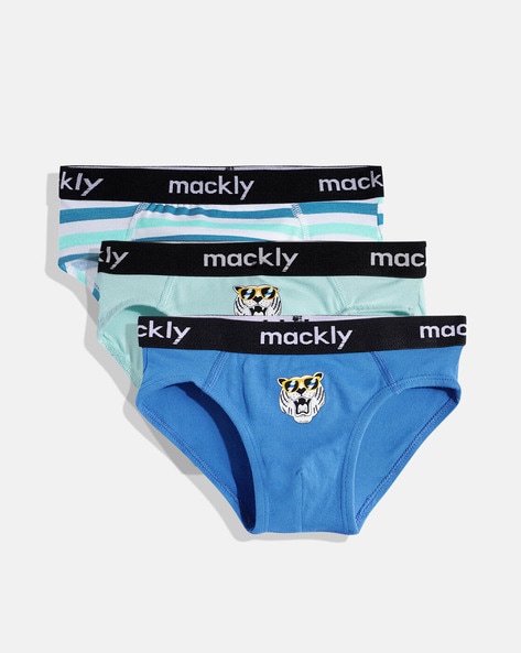 Buy Mackly Girls Printed Briefs (Pack of 3) online
