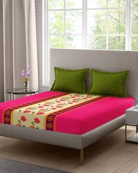 portico 210 TC Printed Double Bedsheet with Pillow Covers & Towel Set-picture-52