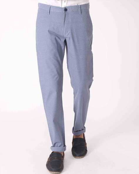 Slim Fit Light Blue Donegal Trousers | Buy Online at Moss