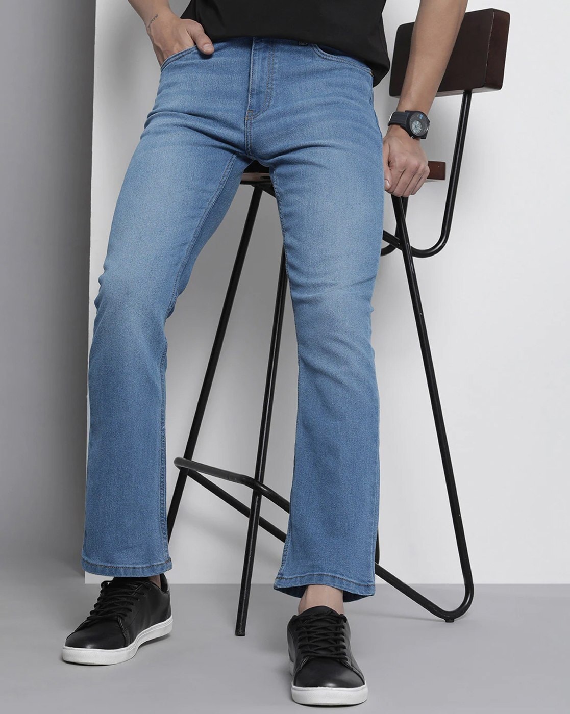 Buy White Low Rise Ray Bootcut Jeans for Men