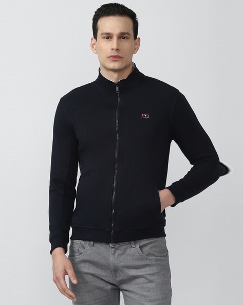 Zip-Front Sweatshirt with Insert Pockets