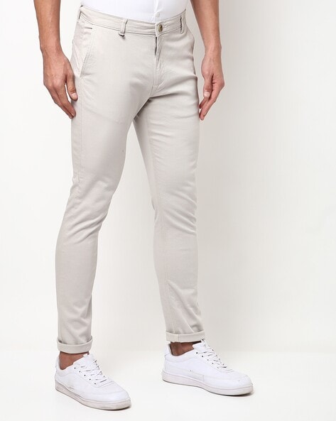 Trousers Super Skinny Fit - Dark khaki green - Men | H&M IN