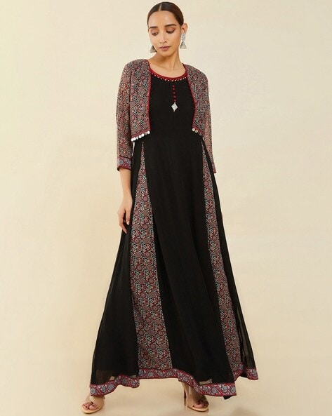 Buy Jacket Style Chiffon Zari Work Wedding Dresses Online for Women in USA