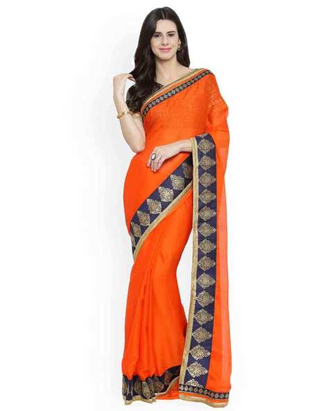 BEST SELLING MOSS CHIFFON SAREE