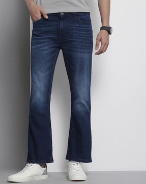 Shop Nuon Blue Distressed Bootcut Jeans Online  Westside