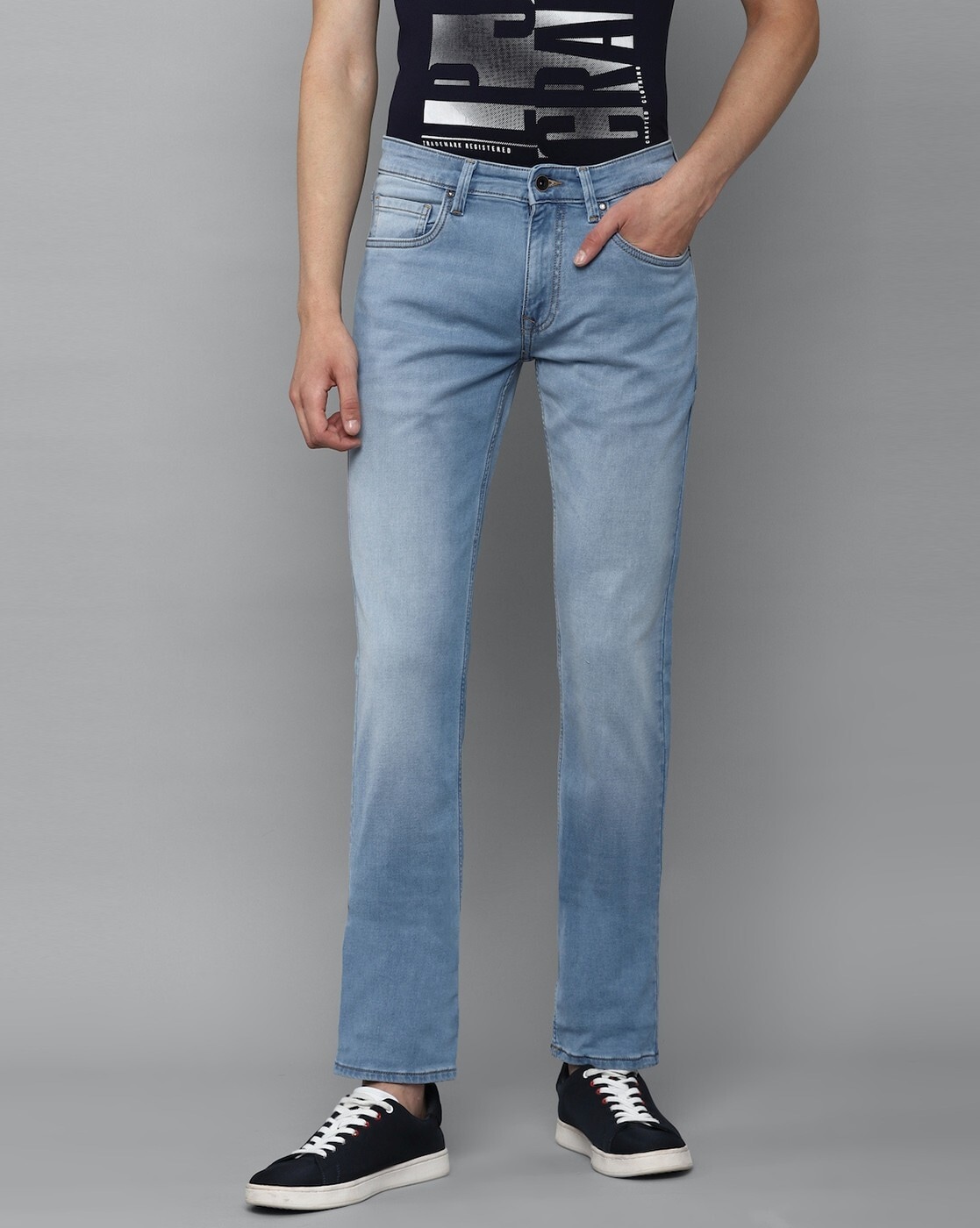 Louis Philippe Jeans Slim Men Light Blue Jeans - Buy Louis