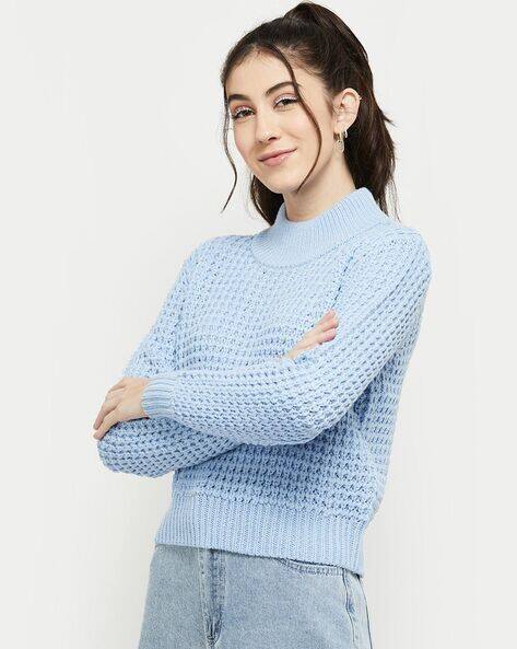 light blue sweaters